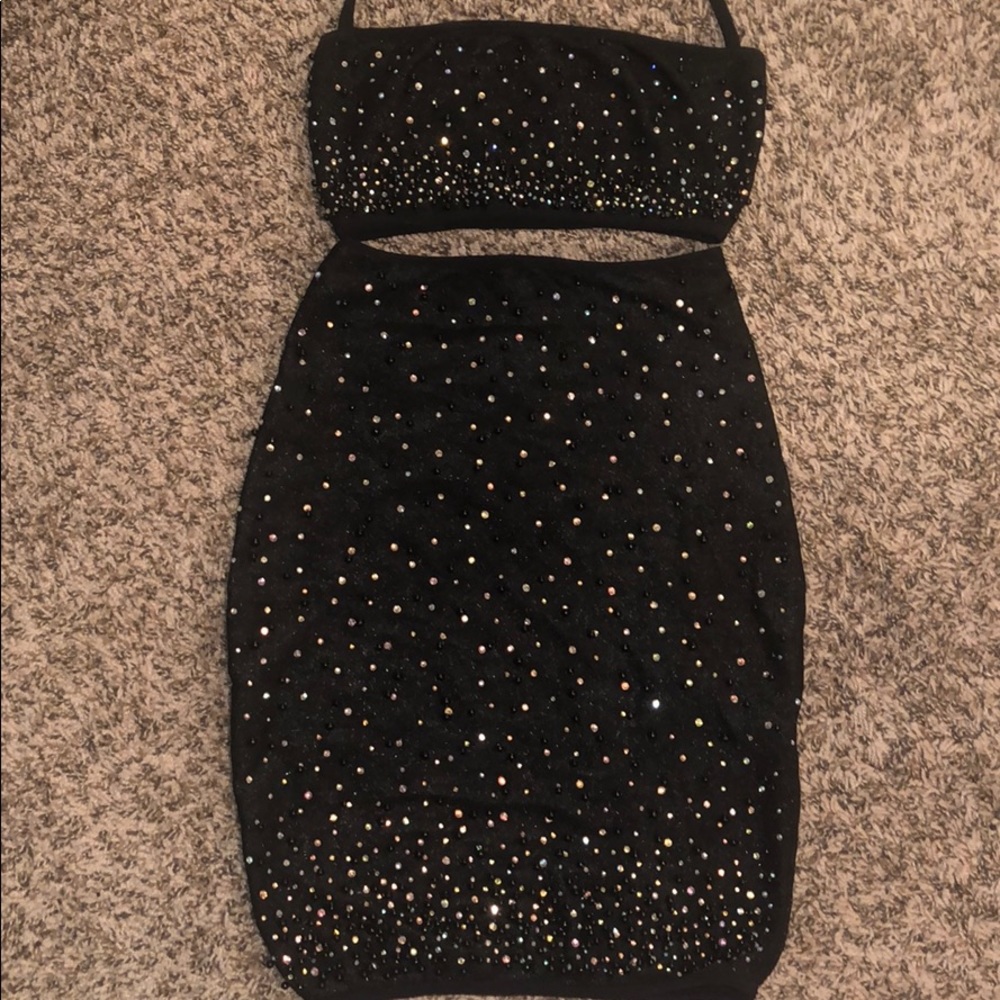 Brand New Oh Polly embellished two piece size US4